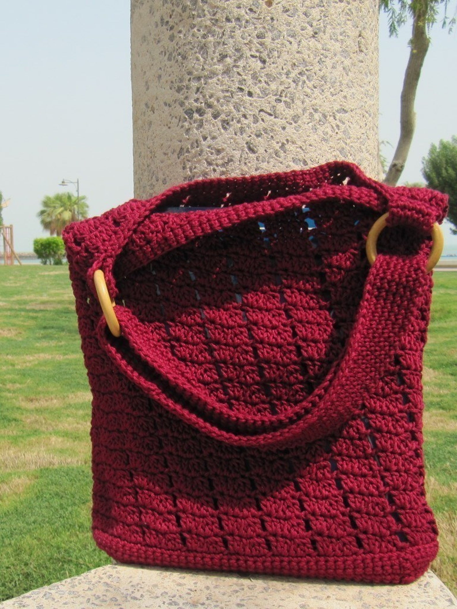 Large Crochet Shoulder/ Across Body Bag reema Bag Instant - Etsy