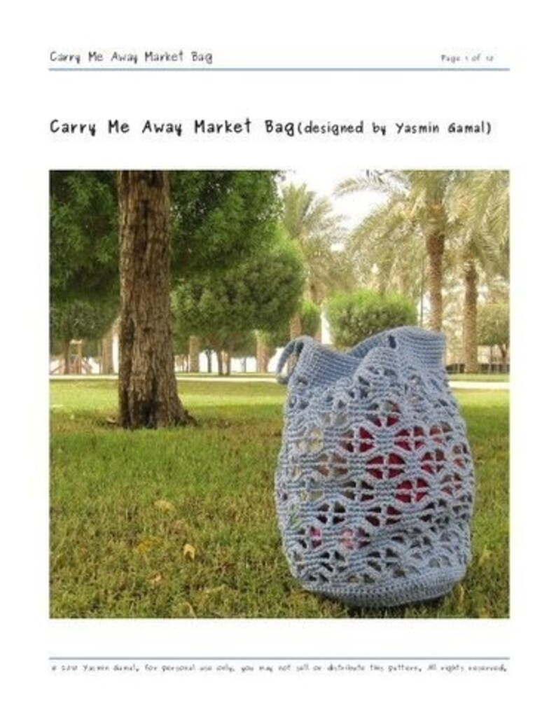 Crochet Market Bag PDF Pattern Instant Download- (carry Me Away) - Etsy