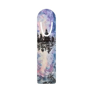 Cosmic Forest Bookmark - Stellar Artwork for Readers, Nature Lovers, Bookish Gifts, Galaxy Theme Decor, Bookshelf Accessories, Reading