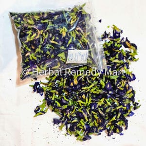 Butterfly Pea Flowers Herbal Tea | Dried Clitoria Ternatea Pure Natural Ceylon Organic Herbal Blue Tea