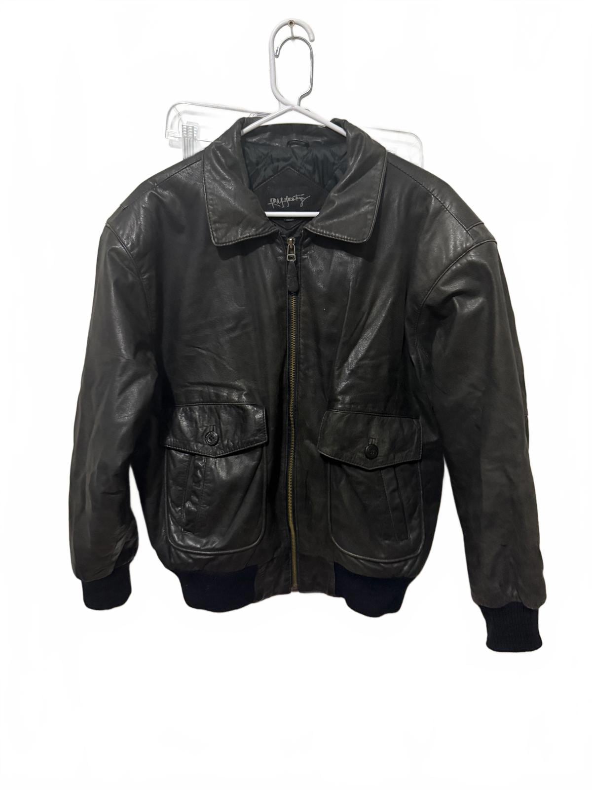 80s Leather Bomber - Etsy