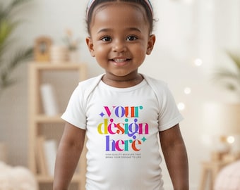 Baby Bodysuit Mockup, White Bodysuit Mock-up, Onesie Mockup, Infant Fine Jersey Bodysuit Mockup, Baby Vest Mockup, Print on demand Mockups
