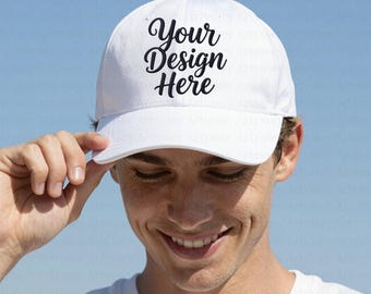 Dad Cap Mockup, Hat Mock up, Classic Dad Cap Mock up, Male Model, Store Graphics, Digital Download
