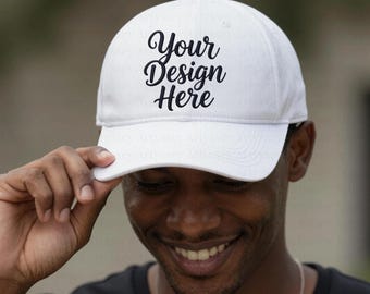 Mockup Classic Dad Hat, Dad Cap Mock up, Male Model, Store Graphics, Digital Download