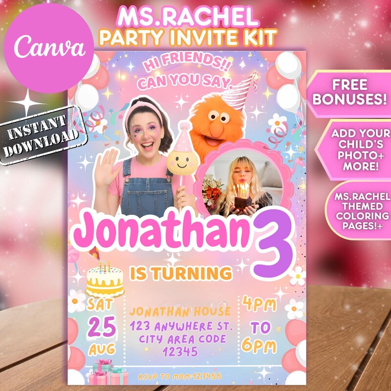 Ms.rachel Birthday Cake - Etsy