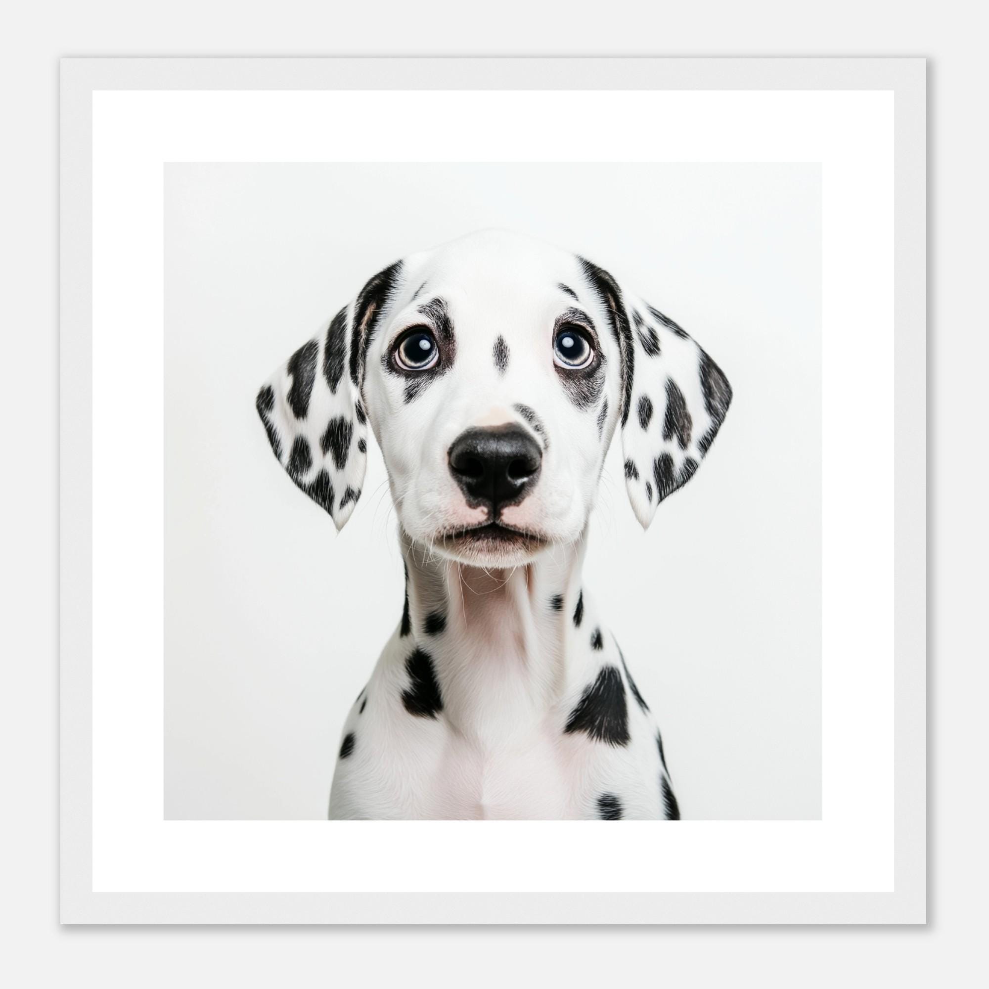 手描き原画】ダルメシアンの肖像 ボールペン画 絵画 額装付き 真作