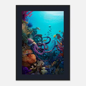 Vibrant Octopus Wall Art – Framed, Canvas, or Acrylic Prints