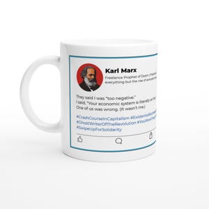 Funny Karl Marx Mug - Political Science Gift - Socialist Humour Coffee Cup