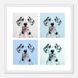Dalmatian Wall Art - Blue and Green Print - Framed, Canvas or Acrylic Print