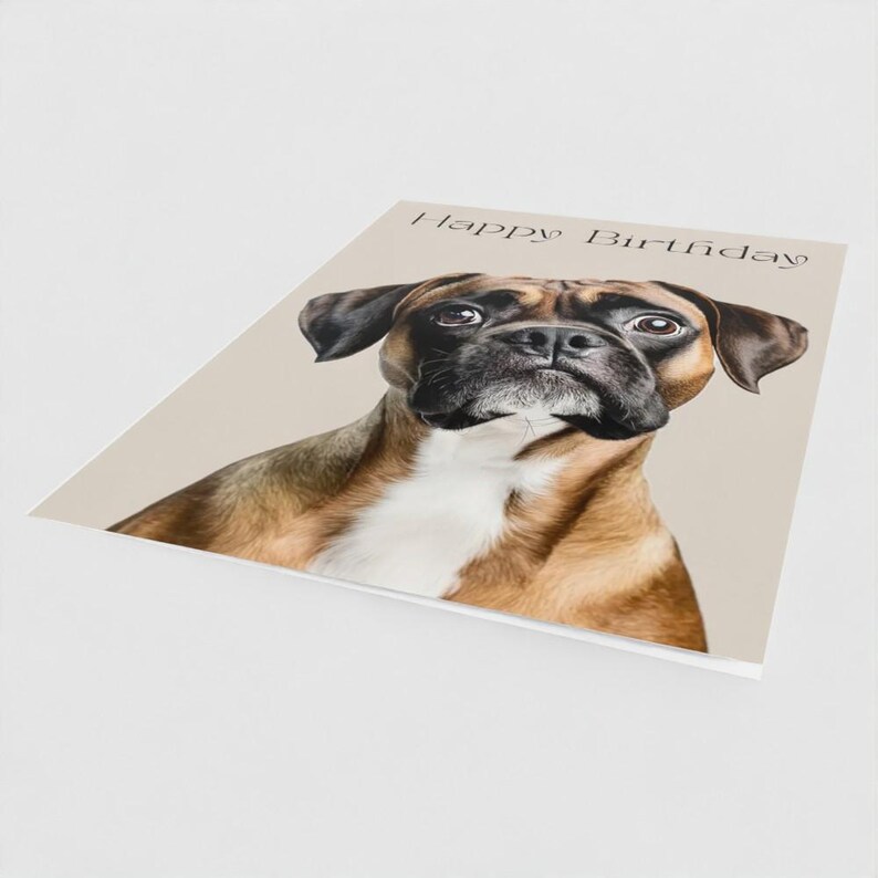 Boxer Birthday Card – Dog Greeting Card With Envelope - Etsy UK