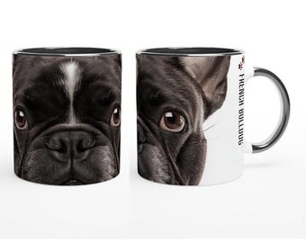 Eye-Catching French Bulldog Mug - Ceramic Coffee Cup With Close Up Dog Portrait
