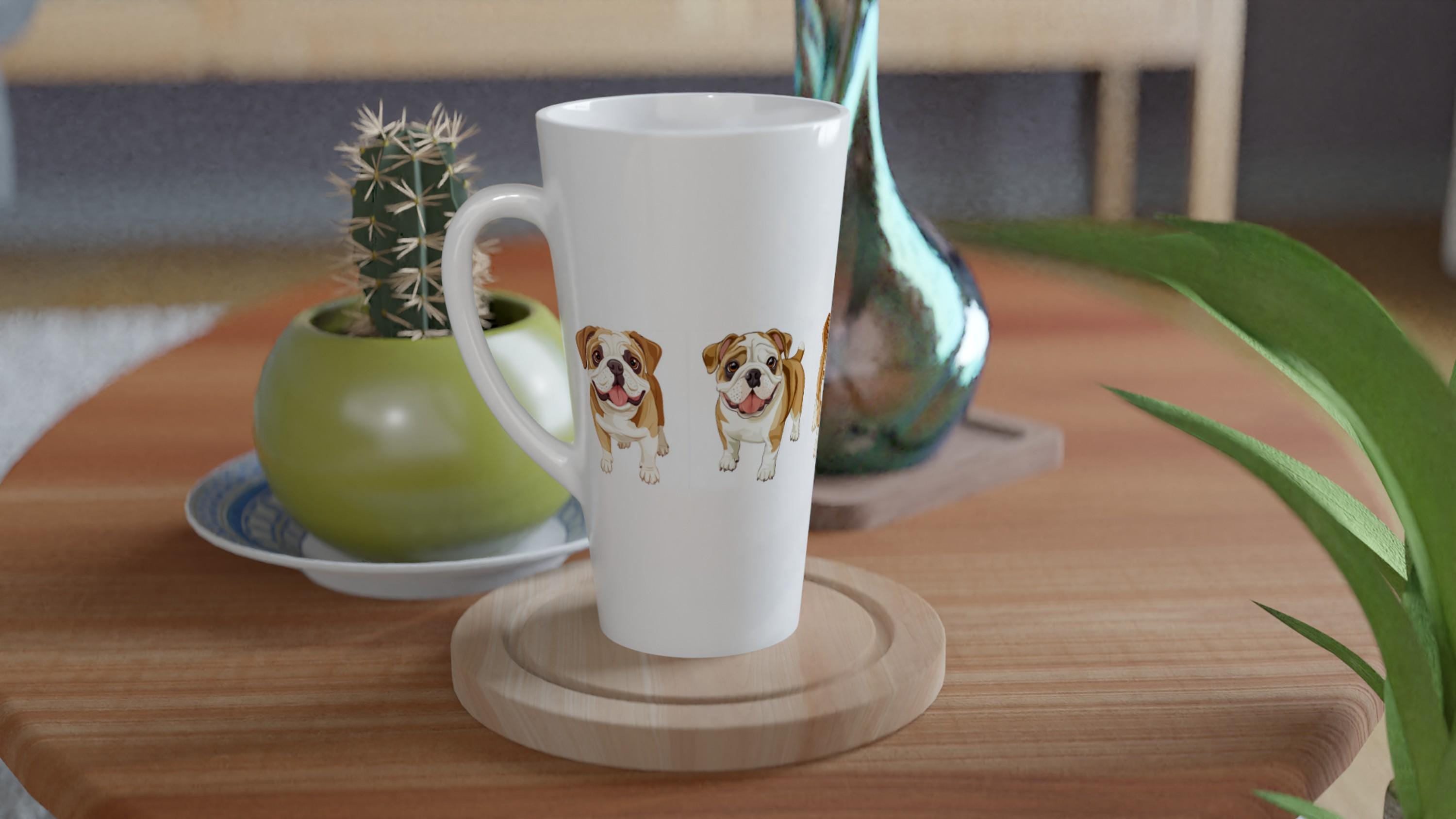 Bull Mastiff Bully Dog Pet Acquerello Arcobaleno Arte Tazza Colorata Regalo Compleanno Lavoro Ufficio Natale Tè Caffè Rosa