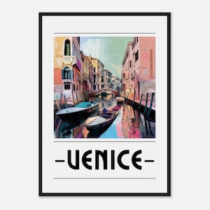 Venice Travel Poster – European Printable Wall Art – Digital Download