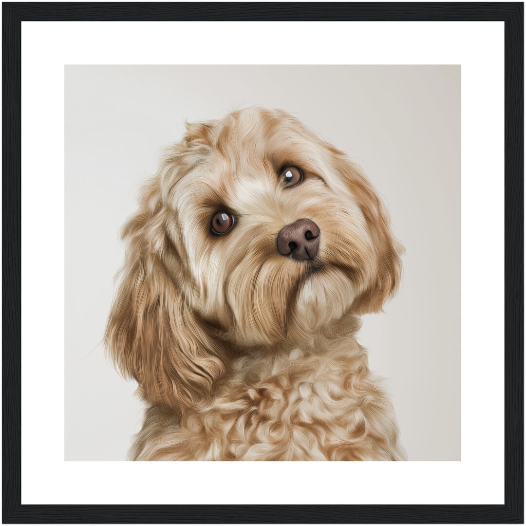 Cockapoo Pfp Adorable Cockapoo Portrait - Choose From Framed, Canvas or Acrylic ...