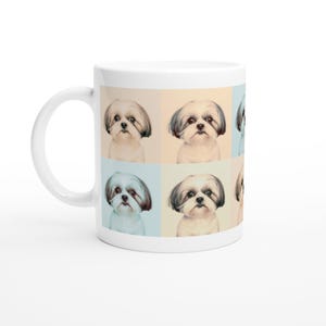 Adorable Shih Tzu Mug - Porcelain or Ceramic, Vintage Colour Coffee Cup