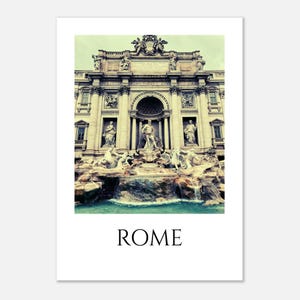 Splendido poster della Fontana di Trevi - Stampa artistica dell'iconica Roma - Decorazione perfetta per la casa