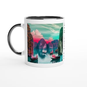 Ha Long Bay Vietnam Travel Mug: Scenic Vietnamese Souvenir