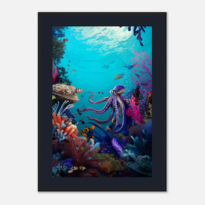 Vibrant Octopus Wall Art – Framed, Canvas, or Acrylic Prints