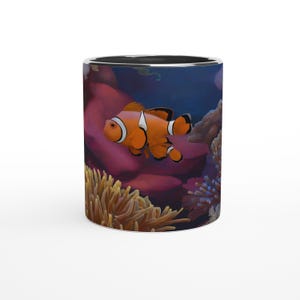 Clownfish Coffee Mug – Ocean Lover Gift – Ceramic or Porcelain Cup - Marine Life Sea Print