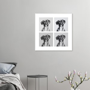 Boxer Dog Wall Art - Black and White Print - Framed, Canvas or Acrylic Print