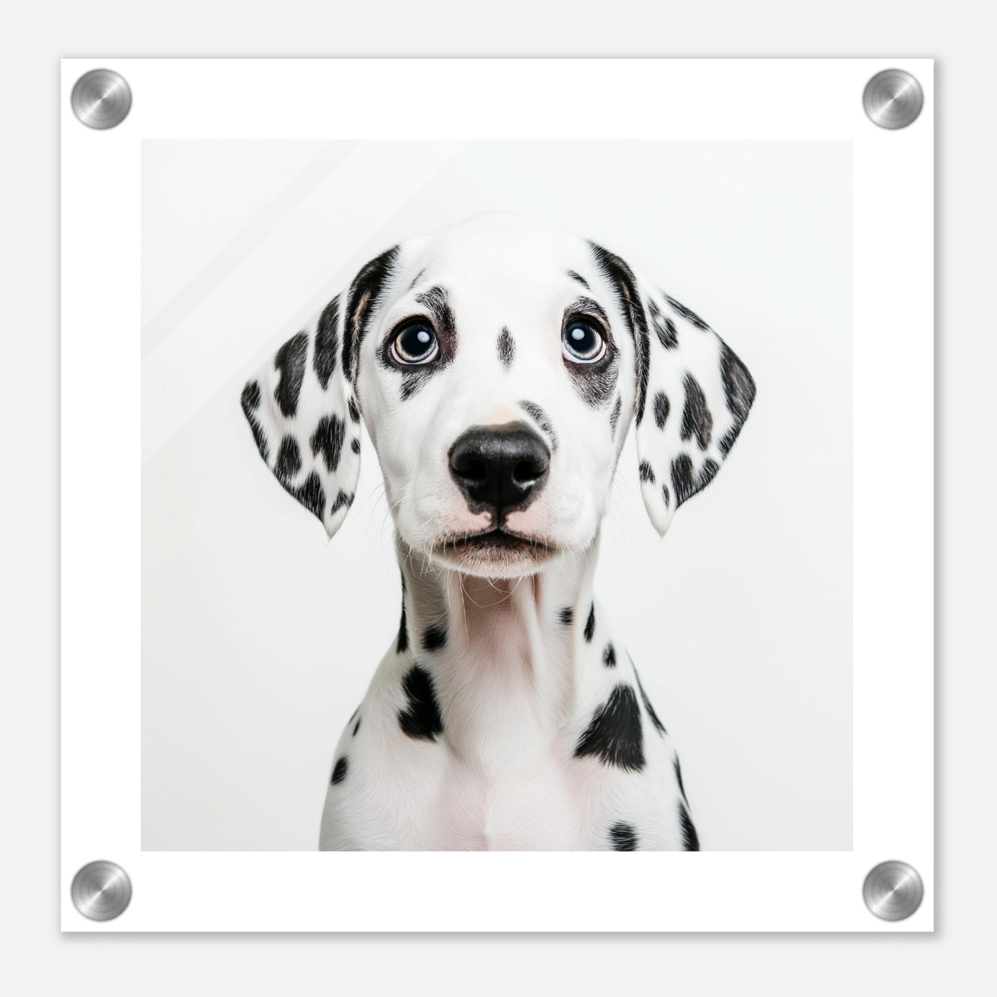手描き原画】ダルメシアンの肖像 ボールペン画 絵画 額装付き