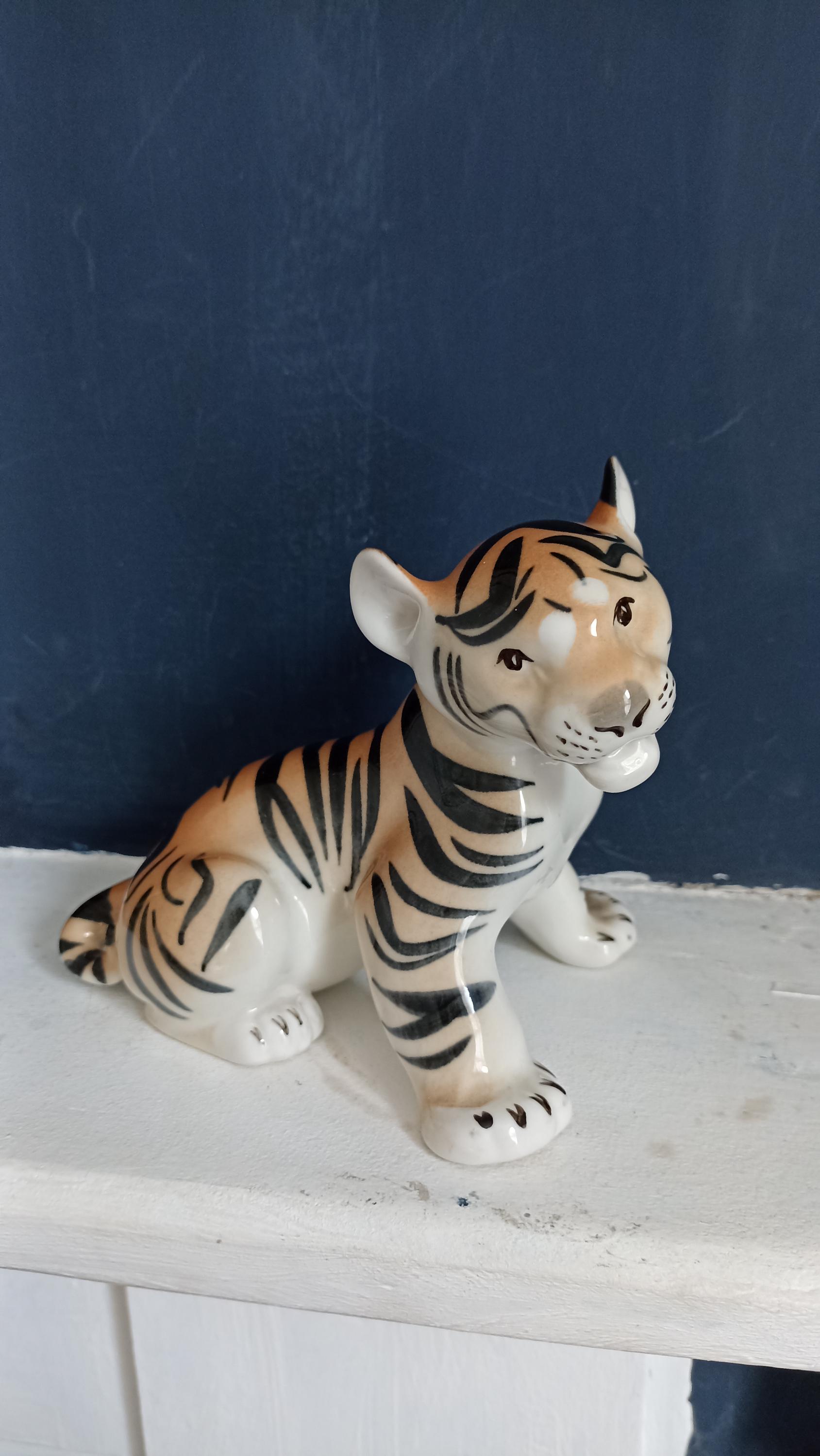 Porcelain Tiger Ussr - Etsy