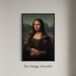 Mona Lisa by Leonardo da Vinci Digital Download Renaissance Portrait Printable Classic Art Famous Vintage Wall Decor