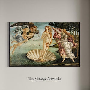Digital Download | The Birth of Venus by Sandro Botticelli Printable Renaissance Wall Art Famous Mythology Painting Vintage Decor