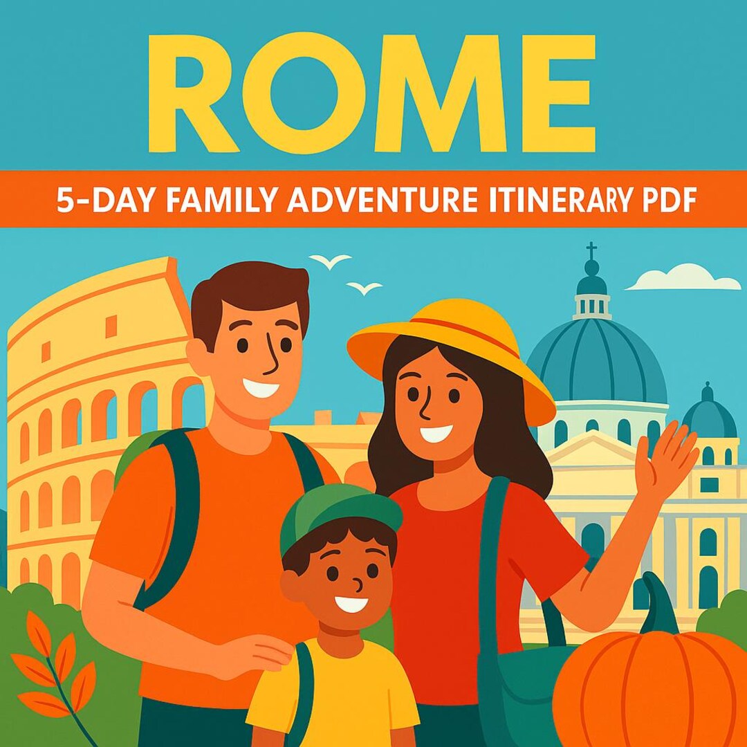 Rome Summer Family Vacation Itinerary PDF 5day Printable Travel