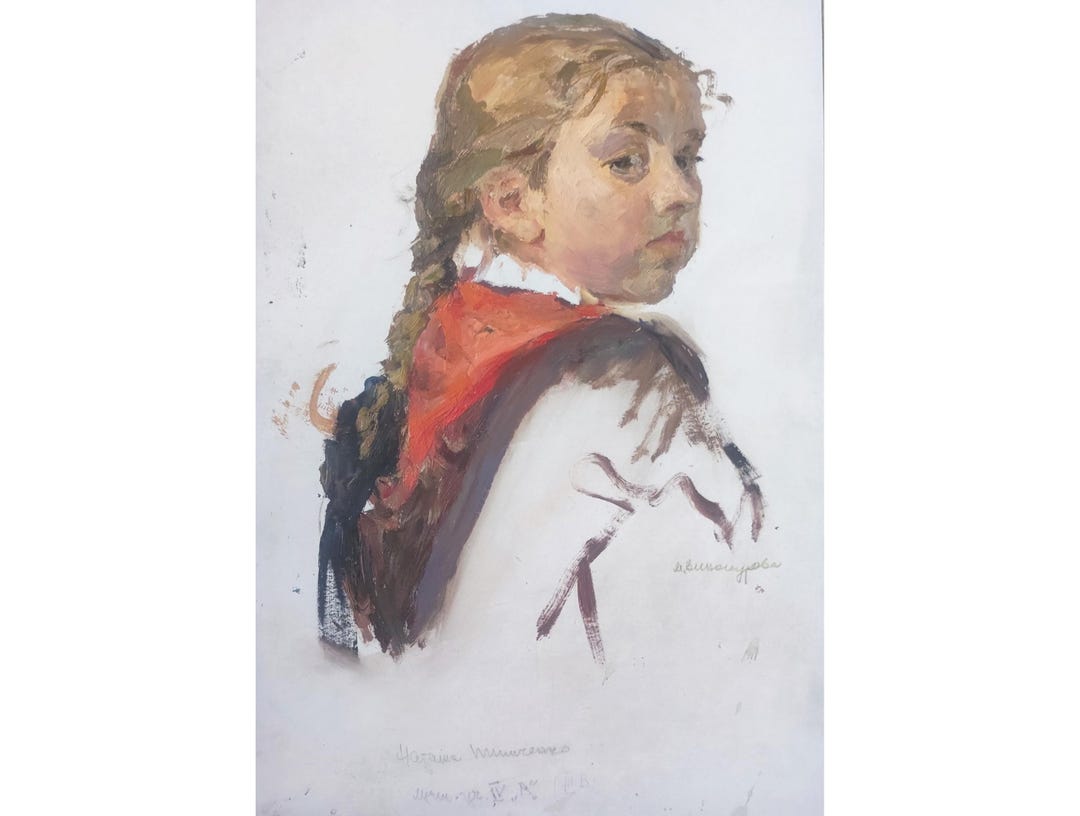 Original Oil Painting by Ukrainian Artist M.vinokurova Portrait of a ...