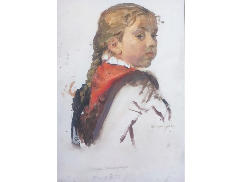 Original Oil Painting by Ukrainian Artist M.vinokurova Portrait of a ...