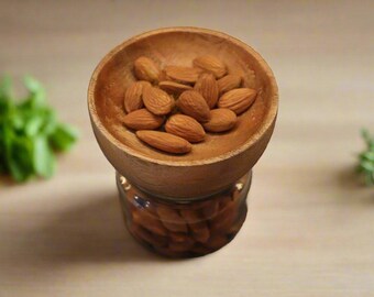 Clear Glass Jar with Wooden Lid • Kitchen Storage Canister