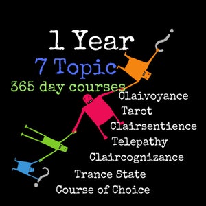 Corso di 1 anno, 365 giorni, 7 argomenti ~ Lezioni private intensive complete ~ Tarocchi chiaroveggenti e chiaroveggenti ~ Istruzioni per il download in PDF