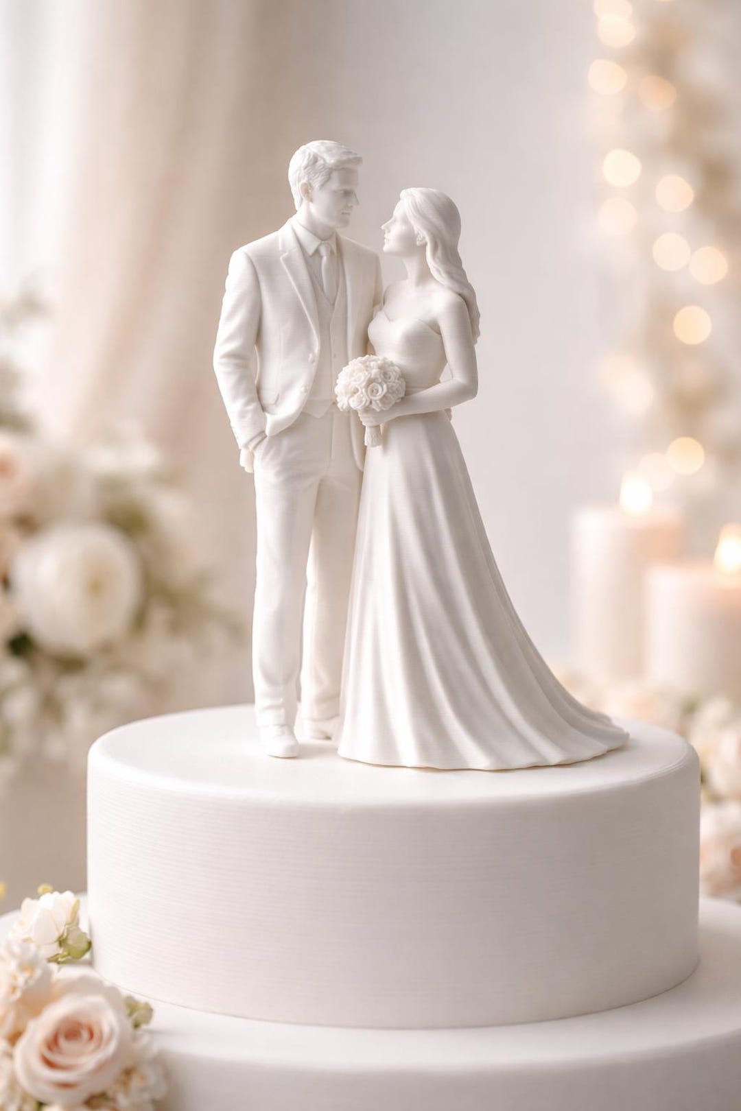 Custom Wedding Cake Topper From Photo – DIY Paintable Bride & Groom ...