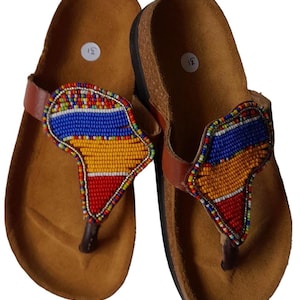 Sandals, birk sandals, flip-flops, summer sandals, beaded sandals, maasai Sandals, African sandals
