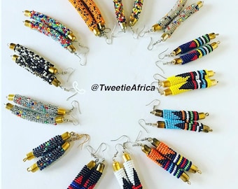 Partihandel Maasai Pärlörhängen: Handgjorda Afrikanska Boho Smycken, 20 Par