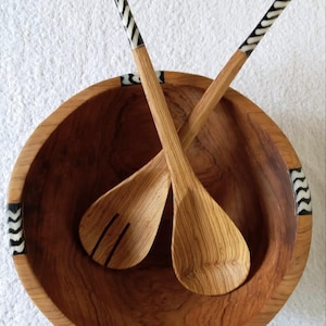 Olive wood salad bowl, salad bowl, wooden bowl
