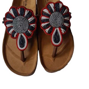 Sandalias, sandalias de abedul, chanclas, sandalias de verano, sandalias con cuentas, sandalias masai, sandalias africanas