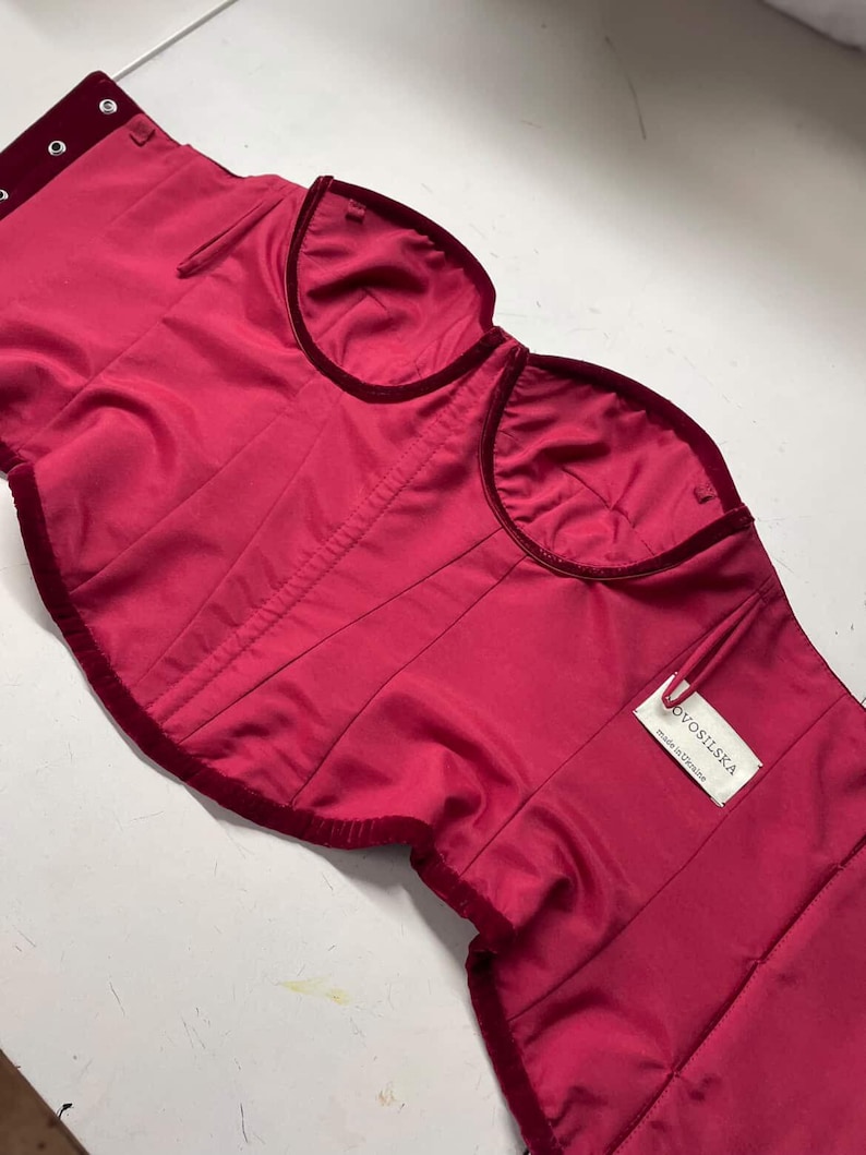 red overbust corset, red velour corset, back lace up corset, woman accessory, burgundy corset, red feminine corset, bordo fashion item, elegant piece, womens accessories, adgustable size, romantic outfit gift, Christmas sale, girlfriends gift,santa lingerie, witch lingerie, romantic lingerie, red velvet corset, red lingerie, overbust corset, lingerie sets, lingerie christmas, christmas corset, corset lingerie, lace up corset, babydoll lingerie, intimo donna