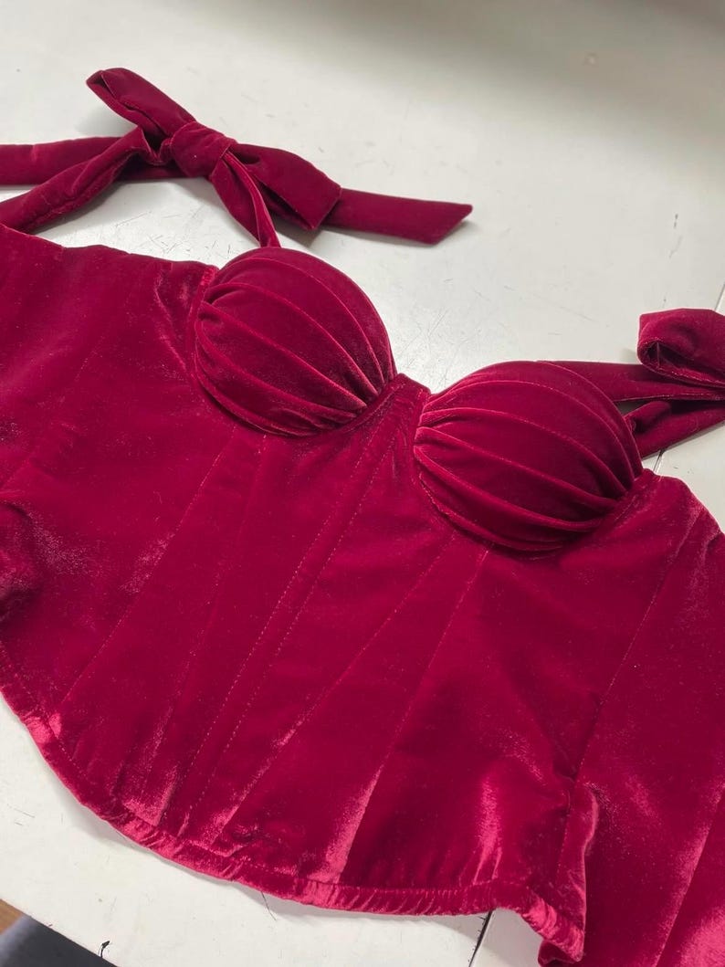 red overbust corset, red velour corset, back lace up corset, woman accessory, burgundy corset, red feminine corset, bordo fashion item, elegant piece, womens accessories, adgustable size, romantic outfit gift, Christmas sale, girlfriends gift,santa lingerie, witch lingerie, romantic lingerie, red velvet corset, red lingerie, overbust corset, lingerie sets, lingerie christmas, christmas corset, corset lingerie, lace up corset, babydoll lingerie, intimo donna