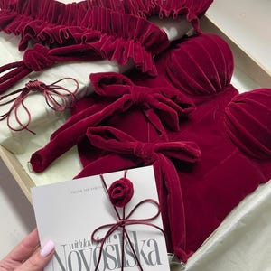 red overbust corset, red velour corset, back lace up corset, woman accessory, burgundy corset, red feminine corset, bordo fashion item, elegant piece, womens accessories, adgustable size, romantic outfit gift, Christmas sale, girlfriends gift,santa lingerie, witch lingerie, romantic lingerie, red velvet corset, red lingerie, overbust corset, lingerie sets, lingerie christmas, christmas corset, corset lingerie, lace up corset, babydoll lingerie, intimo donna