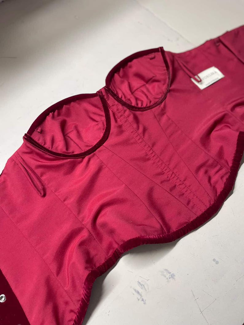 red overbust corset, red velour corset, back lace up corset, woman accessory, burgundy corset, red feminine corset, bordo fashion item, elegant piece, womens accessories, adgustable size, romantic outfit gift, Christmas sale, girlfriends gift,santa lingerie, witch lingerie, romantic lingerie, red velvet corset, red lingerie, overbust corset, lingerie sets, lingerie christmas, christmas corset, corset lingerie, lace up corset, babydoll lingerie, intimo donna