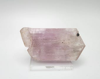 Double Terminated Kunzite with Tourmaline: Afghanistan Gemstone