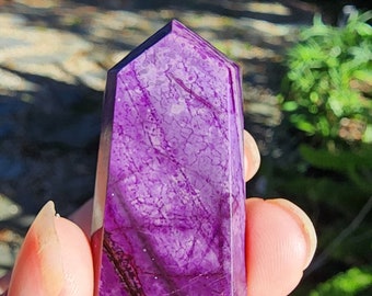 Carved sugilite point possible cab or pendant