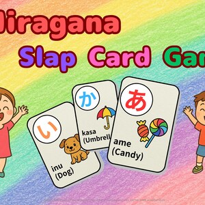 Jogo de Cartas Hiragana Slap Vol. 1 – Cartas para Colorir com o Alfabeto Japonês para Imprimir para Crianças