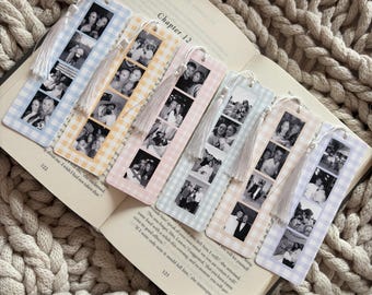 Marcapáginas personalizado con foto / Diseño personalizado en blanco y negro / Regalo para amantes de los libros