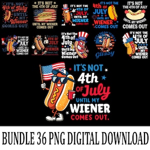 Nie 4 lipca, dopóki nie wyjdzie mój parówkowy PNG, zabawny hotdog vintage clipart, patriotyczny projekt sublimacji 4 lipca