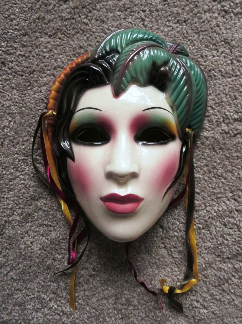 Clay Art Ceramic Face Wall Mask Decorative Wall Decor RARE Etsy