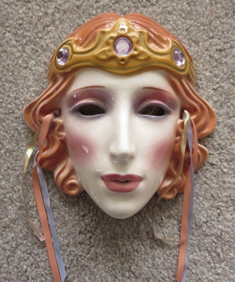 Clay Art Ceramic Face Wall Mask Decorative Wall Hanging Etsy