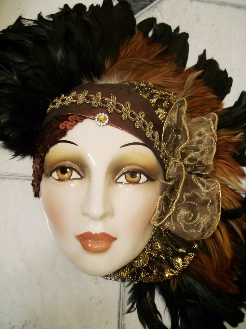 Clay Art Ceramic Decorative Collectible Face Wall Mask with | Etsy